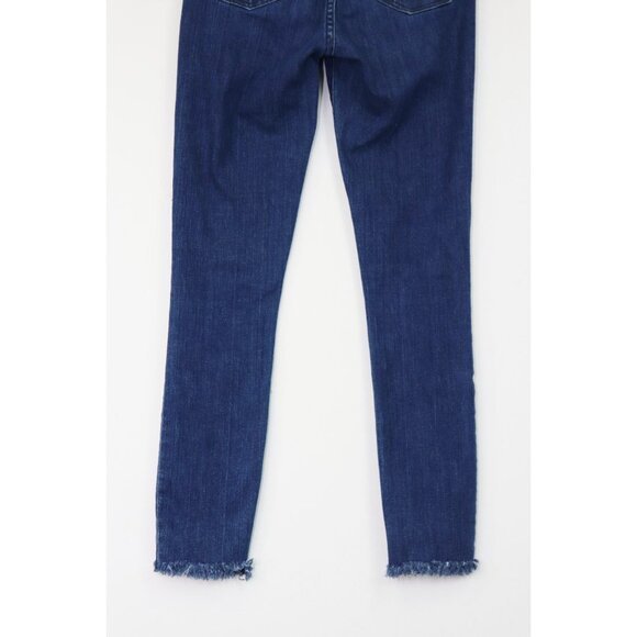 3x1 High Rise Ankle Crop Raw Hem Skinny Jeans Sally Medium Wash‎ Cotton Blend 24 - Picture 10 of 10